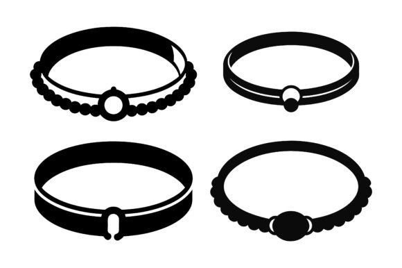 Bracelet Silhouette Vector Icon Bundle