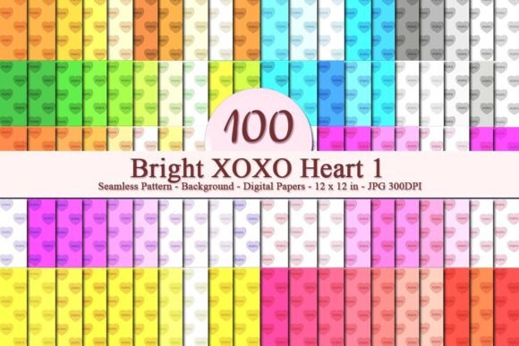 Bright XOXO Heart 1 Seamless Pattern: A Creative Solution for Business and Design