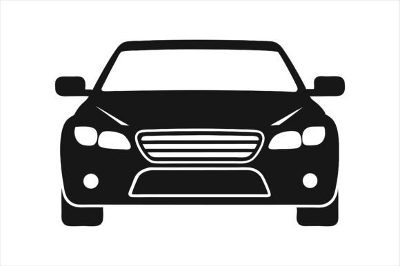 Car Front View Silhouette Icon: A Versatile Asset for Modern Design Projects
