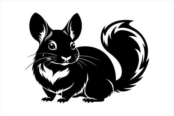 Chinchillas Animal Silhouette Vector: A Unique Design Element for Modern Creations