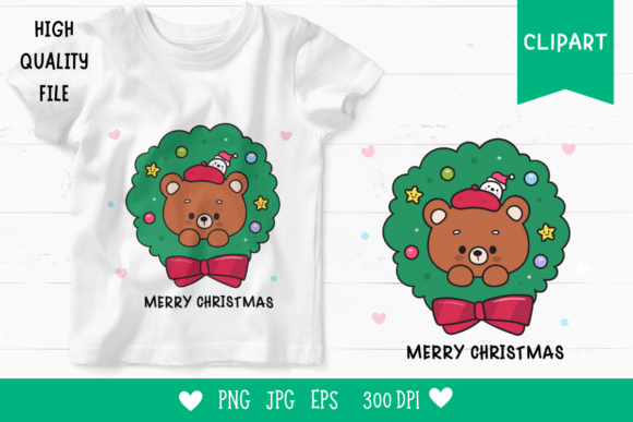 Christmas Bear Clipart Kawaii Animals: Elevate Your Holiday Design Assets