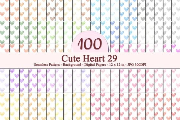 Cute Heart 29 Seamless Pattern: A Versatile Design Asset for Creative and Business Use