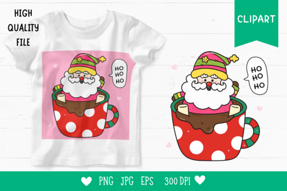 Cute Santa Clipart Kawaii Christmas Png – Brighten Your Holiday Projects with Digital Cheer