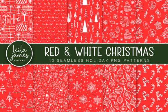 Elevate Your Holiday Projects with Red White Seamless Christmas Patterns
