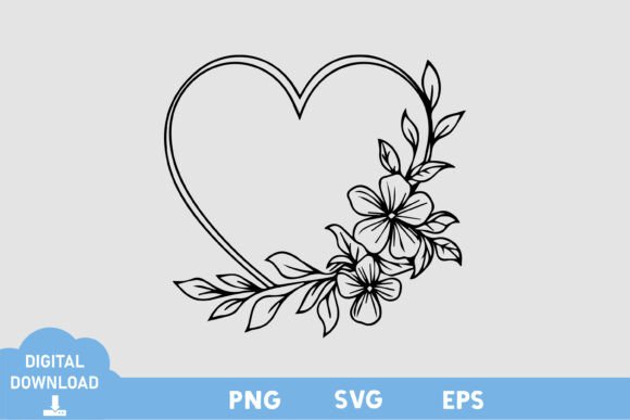 Floral Heart Black White Design: A Strategic Tool for Modern Branding