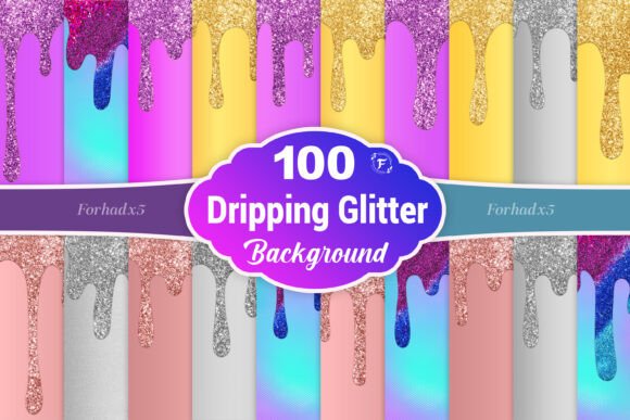 Glitter Dripping Backgrounds: A Sparkling Addition to Modern Design Projects