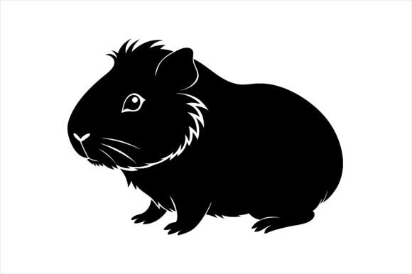 Guinea Pig Silhouette Icon Vector: A Versatile Design Asset for Creative Projects