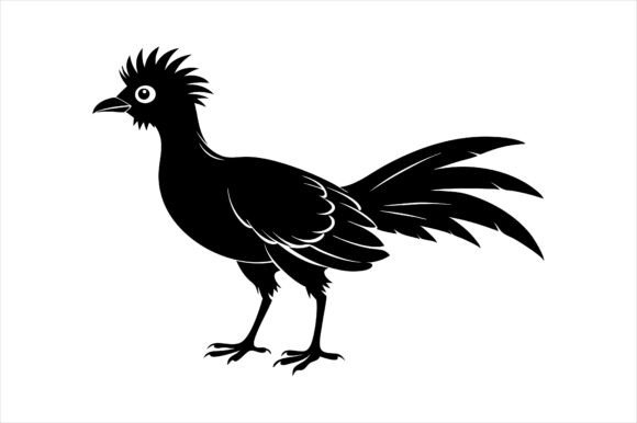 Hoatzin Silhouette Bird Vector: A Strategic Design Element for Creative Projects