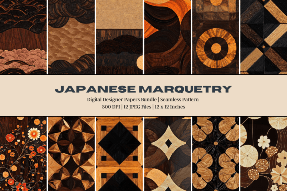 Japanese Marquetry Digital Paper: 12 Creative Uses