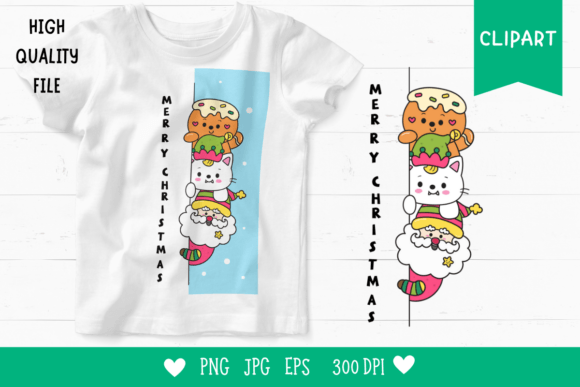 Kawaii Christmas Clipart Cute Santa