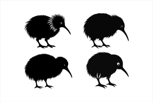 Kiwi Bird Silhouette Vector Animal: A Versatile Design Asset for Creative Projects