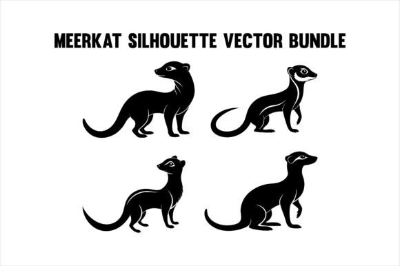 Meerkat Silhouette Vector Design Assets
