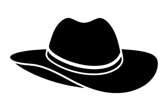 Stetson Hat Silhouette Icon Vector Design
