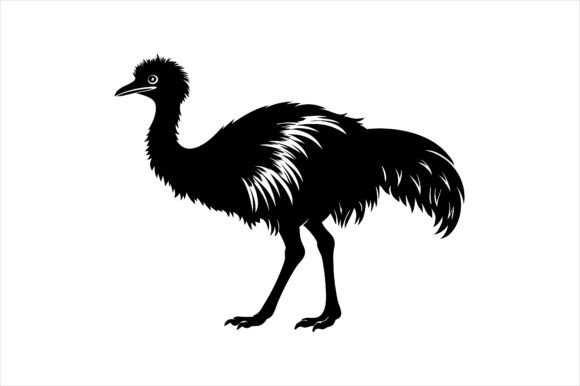 Strategic Use of Emu Silhouette Vector Illustration for Branding and Creative Projects