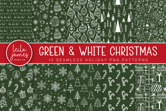 Transform Your Creative Projects with Green and White Seamless Christmas Patterns