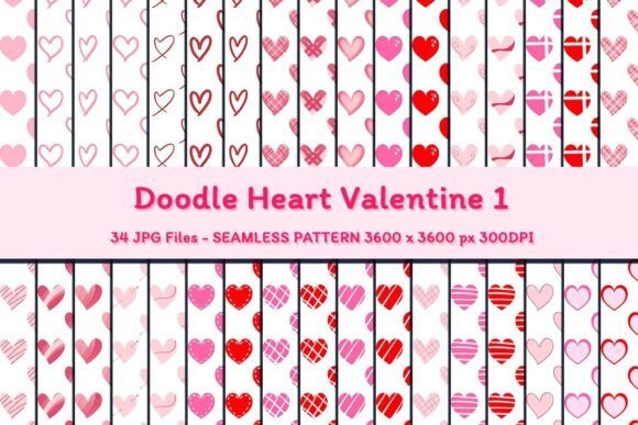 Unlock Creative Possibilities with the Doodle Heart Valentine Pattern for Your Business