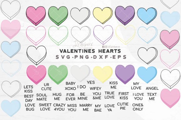 Valentines Hearts SVG PNG Valentine Cut: A Must-Have for Creative Projects