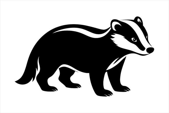 Wildlife Badger Icon Silhouette Vector: A Versatile Asset for Modern Design Workflows
